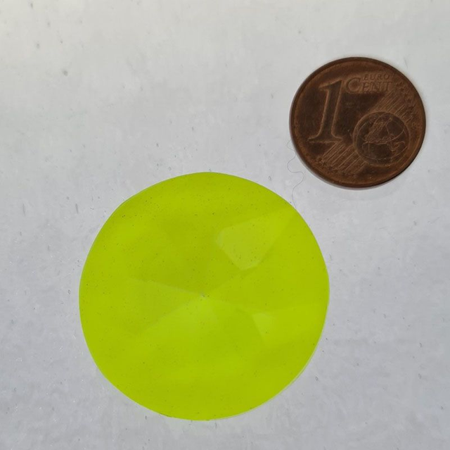 Fancy Chaton, Yellow Neon Fluoreszierend, 27mm