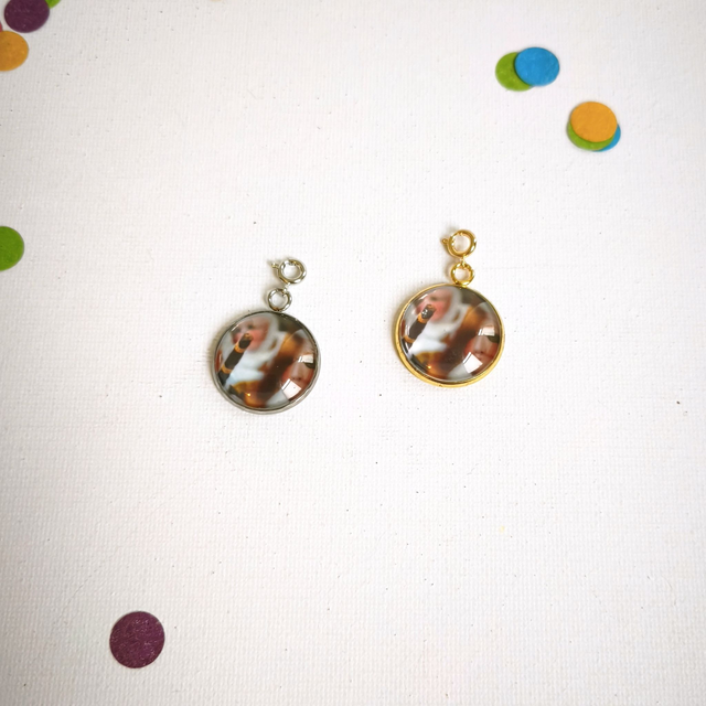 Charm’s Carnaval – Acier inox et verre –  interchangeable – Bijou personnalisable  