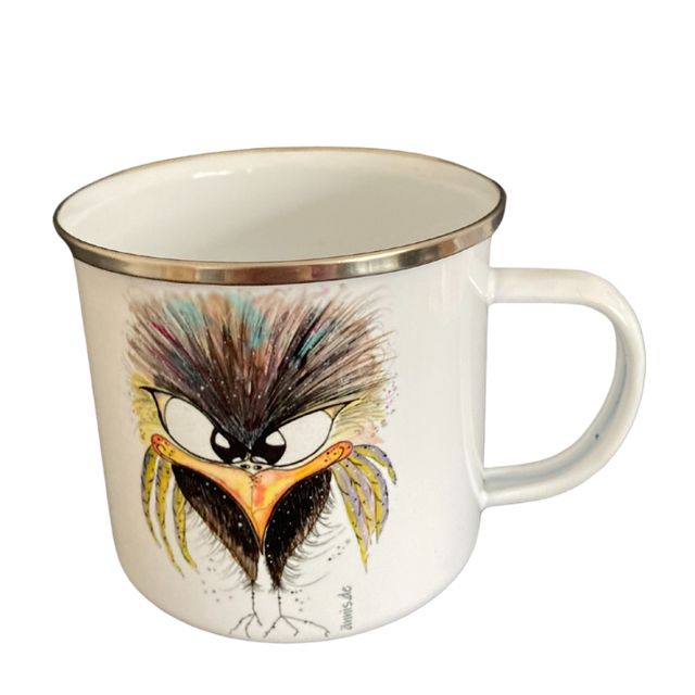 Emailletasse "Spatz"