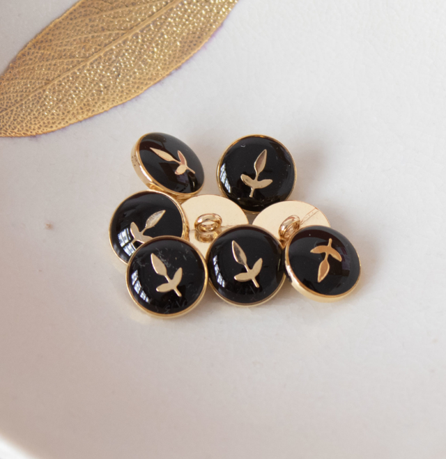 Feuillette 12mm Noir - Lise Tailor