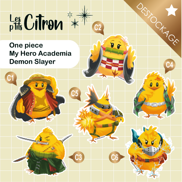Stickers : Les P'tits Citron - manga