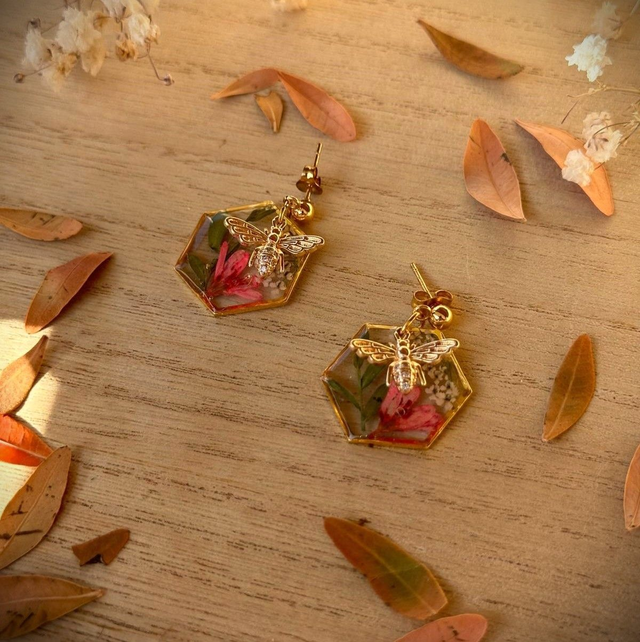 Paula - Boucles d'oreilles jardin enchanté 