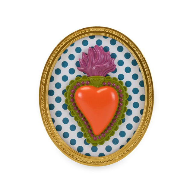 Henriette – Cornice Ovale Ton Coeur Arancio 22x18cm