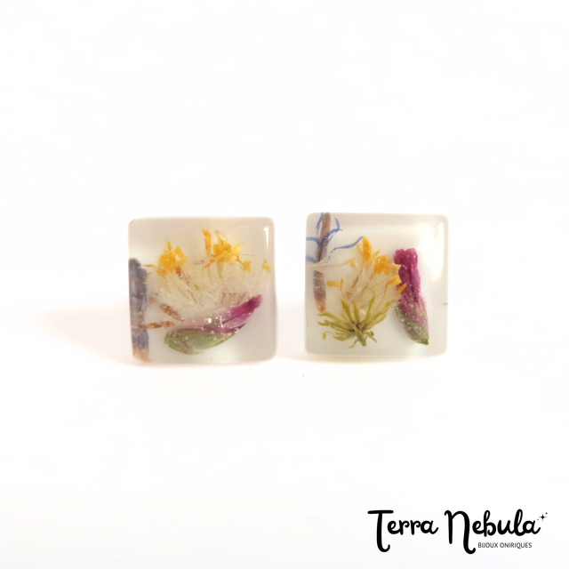 Boucles d&#039;oreilles P&#039;tites puces Tableau Fleuri | BO230F