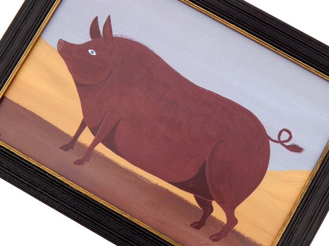 Framed Fine Art Print - Prize Tamworth Pig