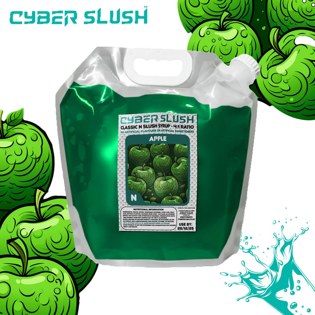 CyberSlush Apple Syrup - Natural Flavour / Natural Sweetness - 5L