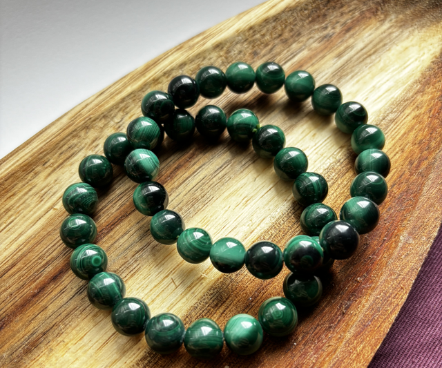 9mm High-Quality Malachite Bracelet