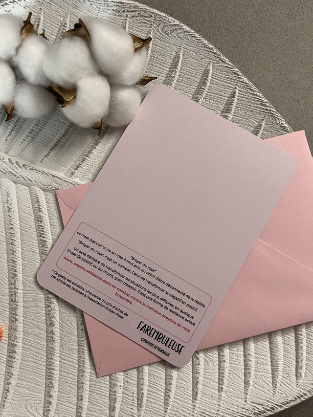 Carte de vœux "Broyons du Rose"