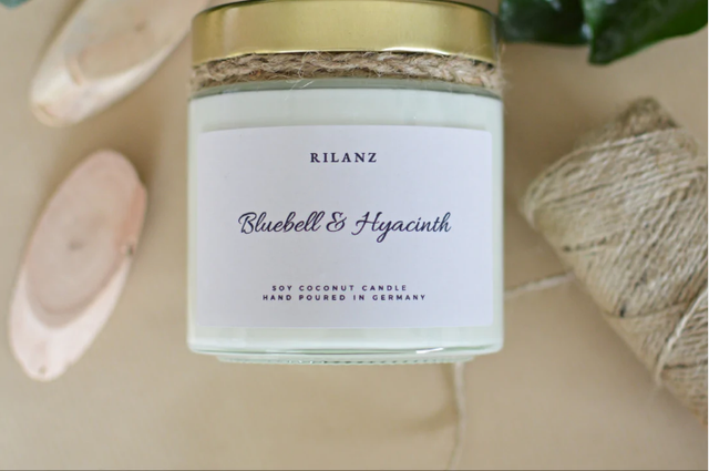 Rilanz  Duftkerze - Glockenhyazinthe - 55 Std. brennbar