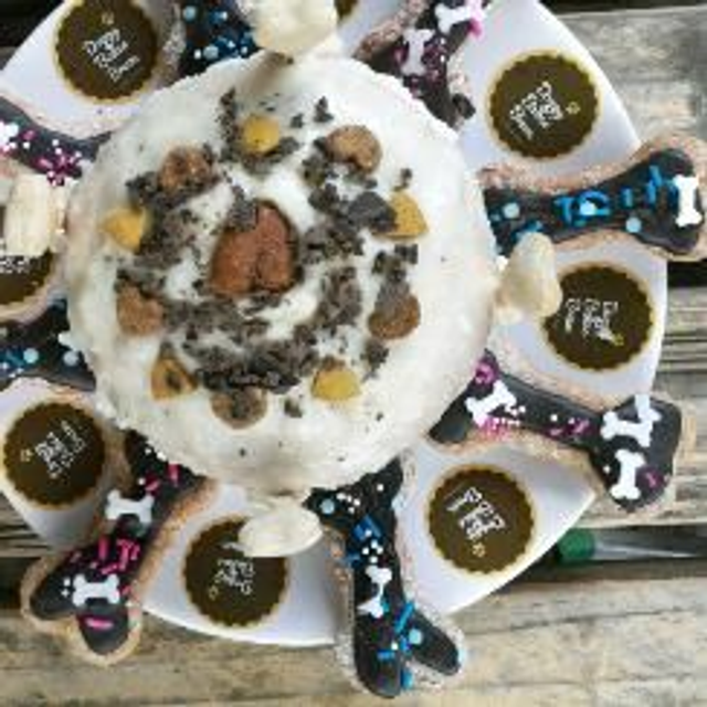 Birthday bonos carob and sprinkles