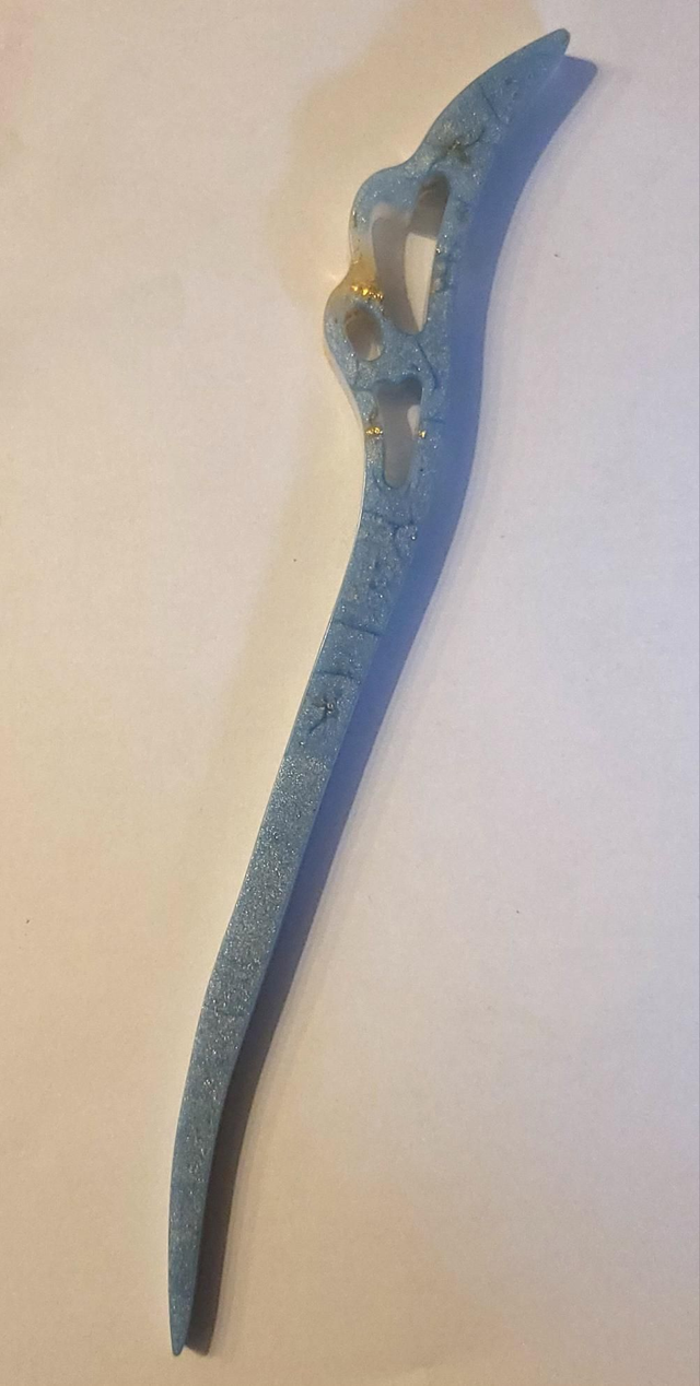 Epingle à cheveux japonaise bleu