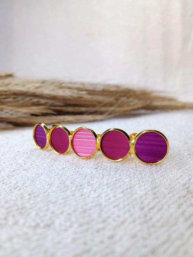 Barrette à cheveux dorée - Éclat d’Orchidée