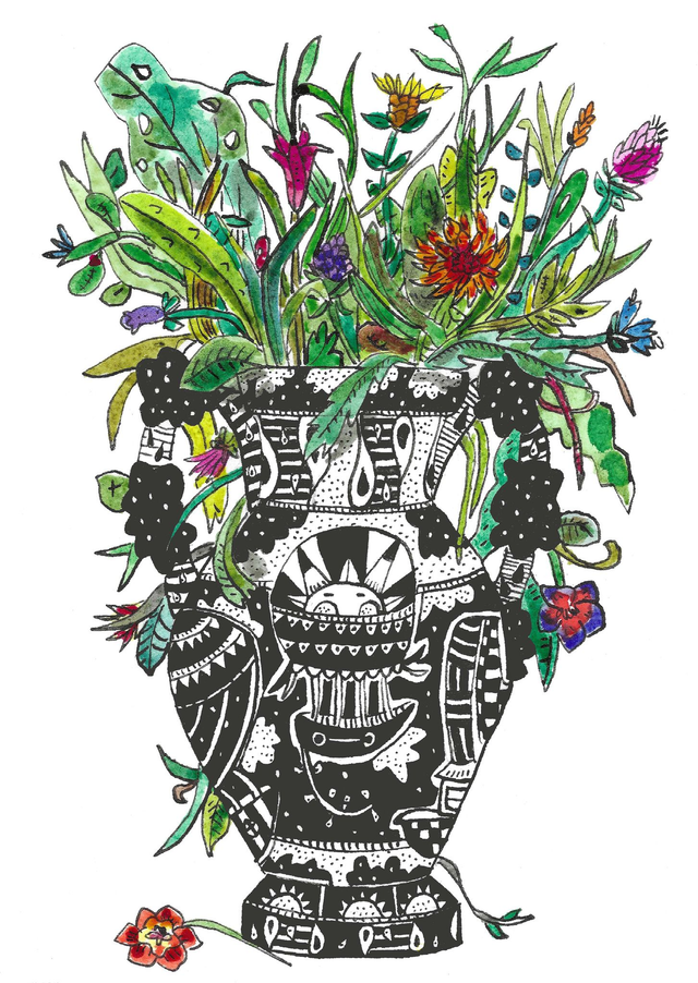 Carte postale "Vase ensoleillé"