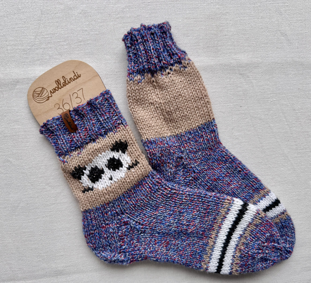 Wollsocken handgestrickt Größe 36/37