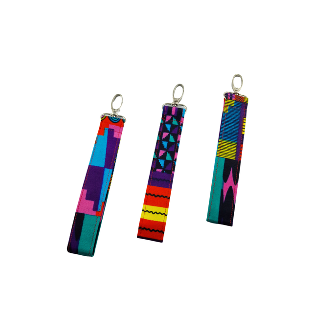 Wristlet Key Fob "Modern Kente"