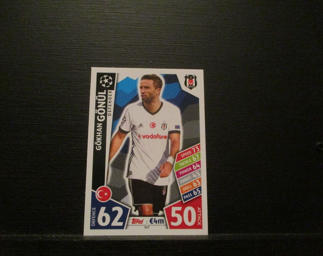 Gokhan Gonul - UEFA Champions League Match Attax 2017/18 Original Trading Card #327