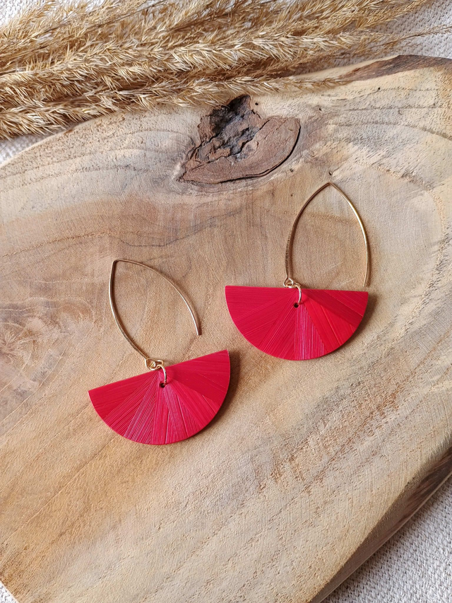 Boucles d'oreilles DEMI-LUNE Éventail