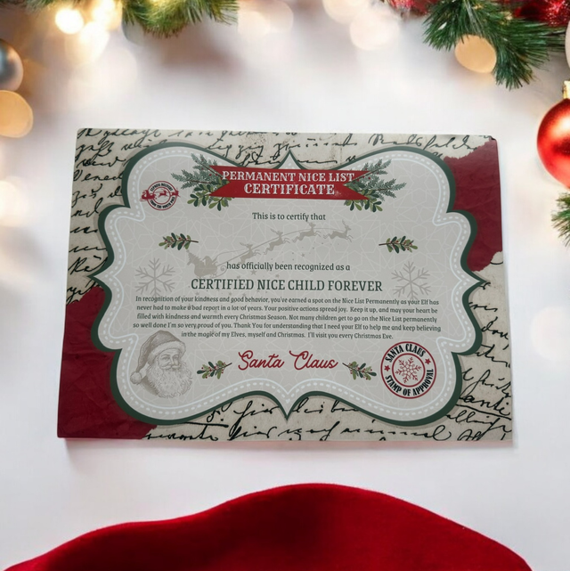 POM  nice list certificate