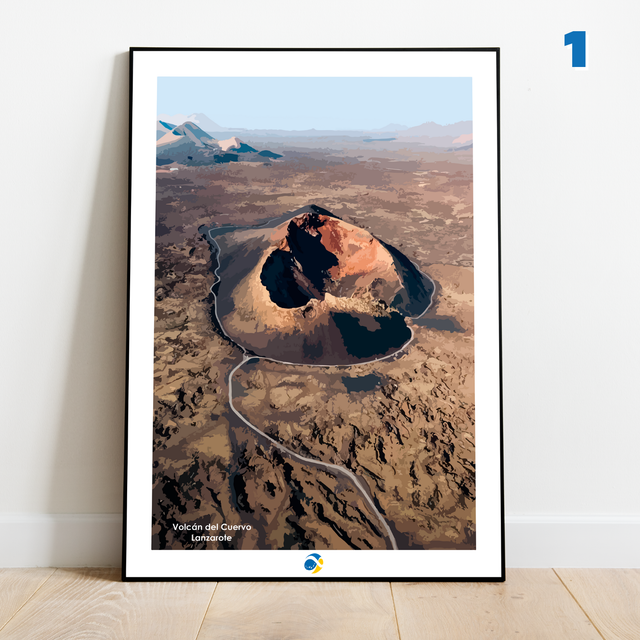 Lámina Volcán de El Cuervo