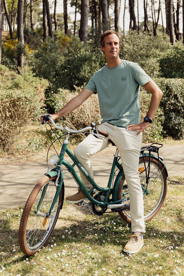 SIMPLE - T-SHIRT COL ROND VERT