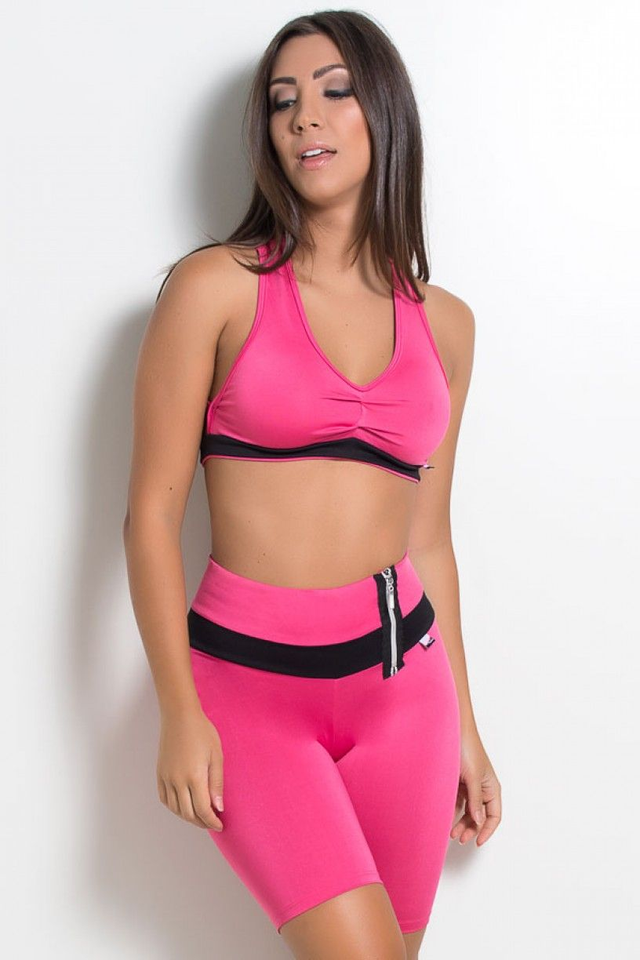 Conjunto Fitness Top sem Bojo com Bermuda | Kaisan