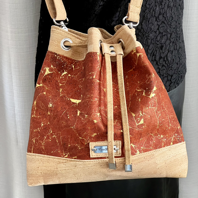 Sac seau « rouille doré »