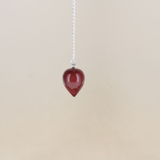 Pendule Goutte Jaspe rouge