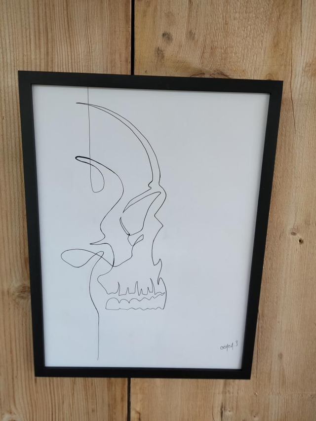 tête de mort profil format A3 