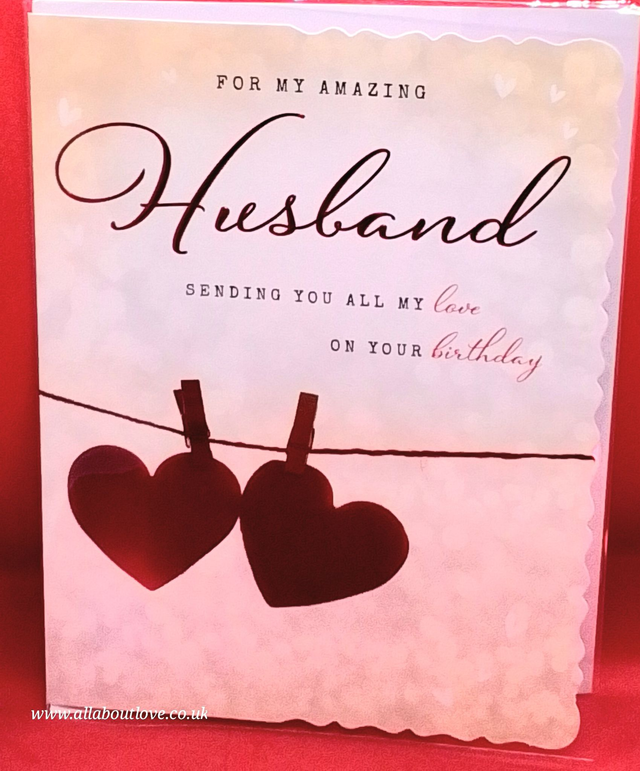 Husband Birthday Card Heart Design 