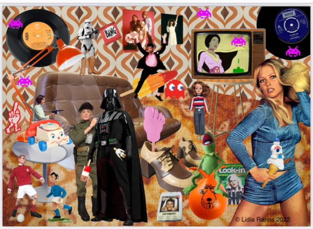 Retropolis - Pop Art Style Collage Art by Lidia Ranns