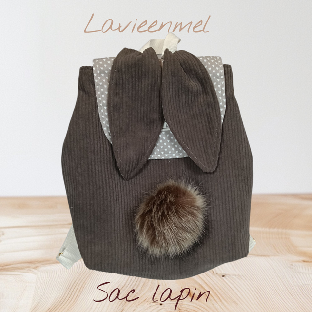 Sac lapin velours