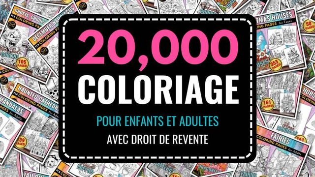 20000 pages de coloriage droit de revente