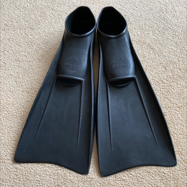 Preloved long blade swim fins (size 12-1)