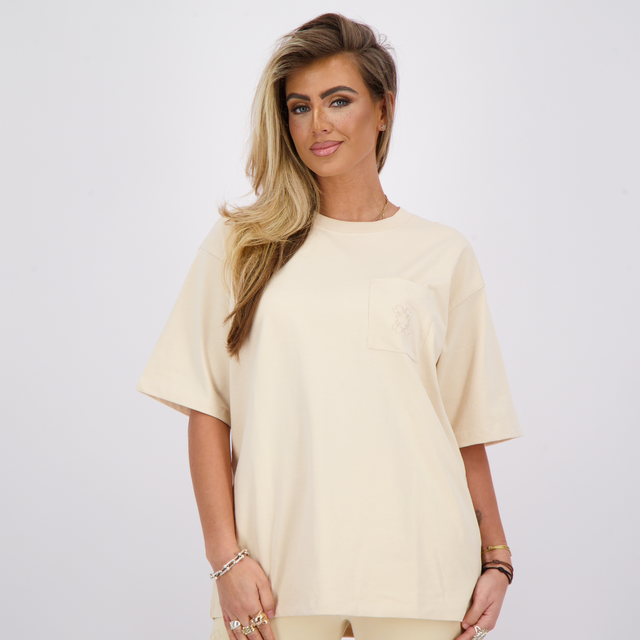 Reinders T-Shirt Pocket Creme 