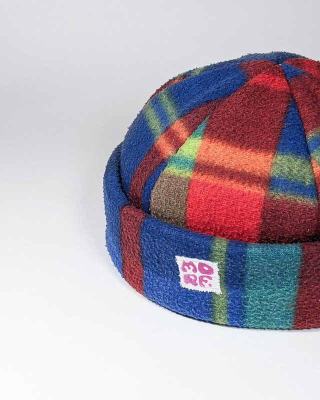 BONNET IGLOU écossais bleu