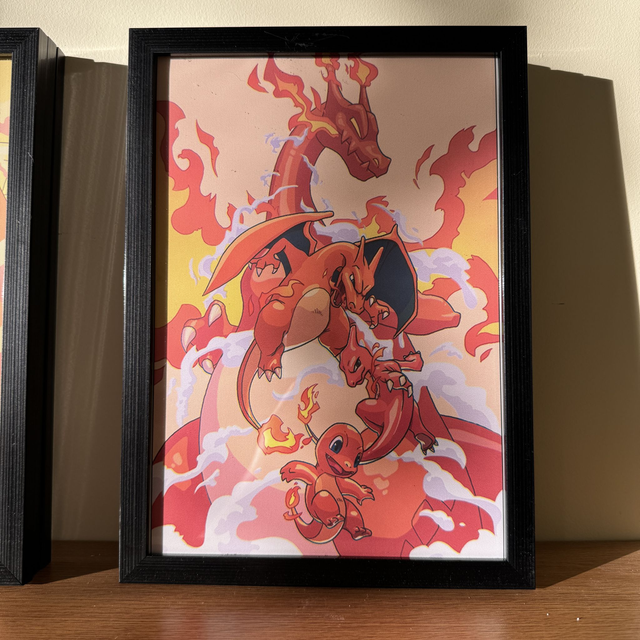 Tableau Pokémon trio Salamèche