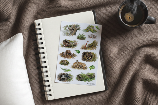 Stickervel Dieren - "Cozy Dens &amp; Hideaways" - Rozeka