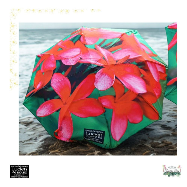 Parapluie pliant "Tipaniers roses"