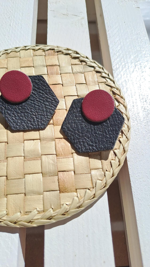 Boucles d'oreilles en matière végétale de pommes