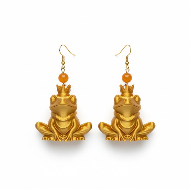 Orecchini principe ranocchio oro 26AA-31