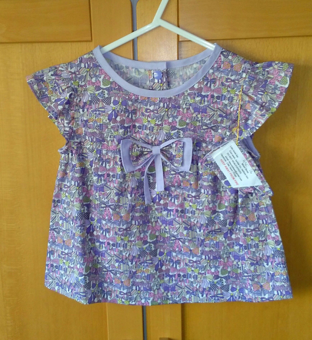 Top - 3 yrs (98 cm).   Pink lilac bows