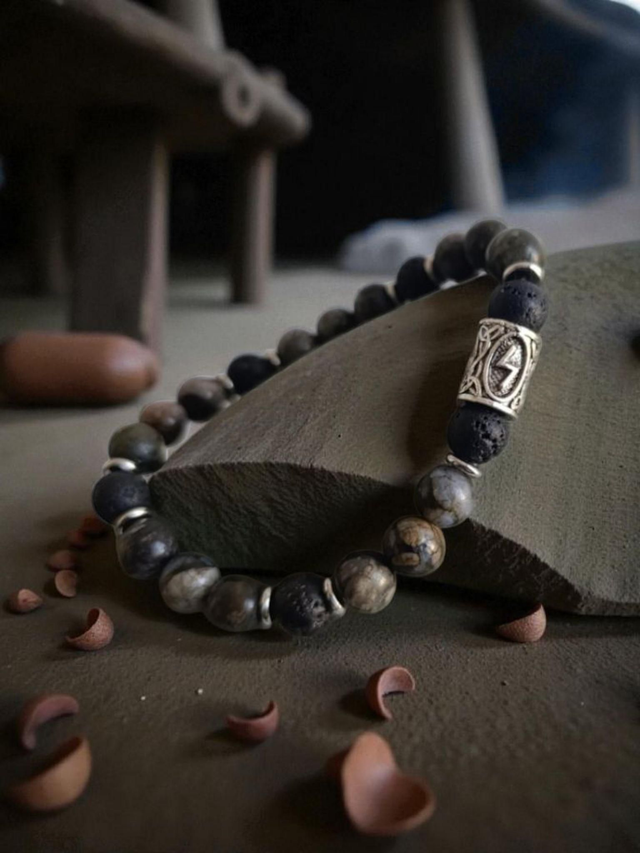 Bracelet Liberite /Pierre de lave -- Apaisement &amp; Clarté Intérieure