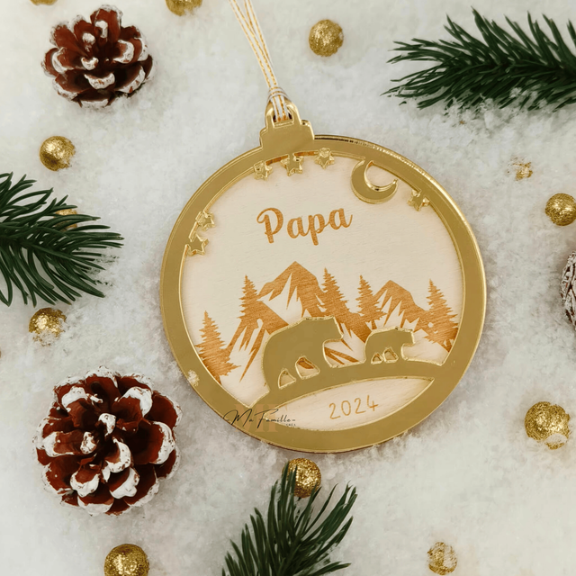 Décoration sapin - Boule de noël montagne