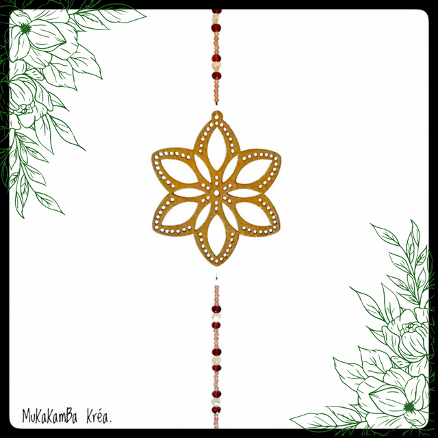 Attrape-soleil fleur en bois