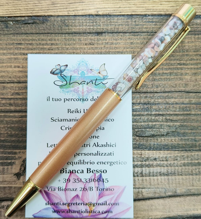 Penna a sfera con amazzonite