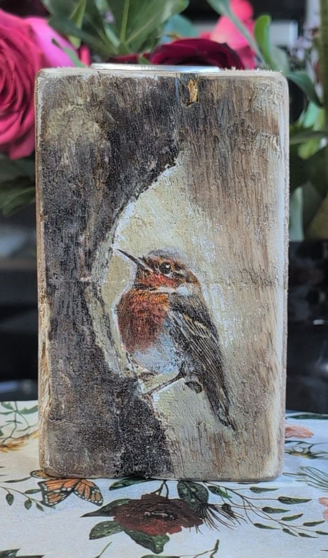 Robin's Hollow - Tealight Holder Reclaimed Wood