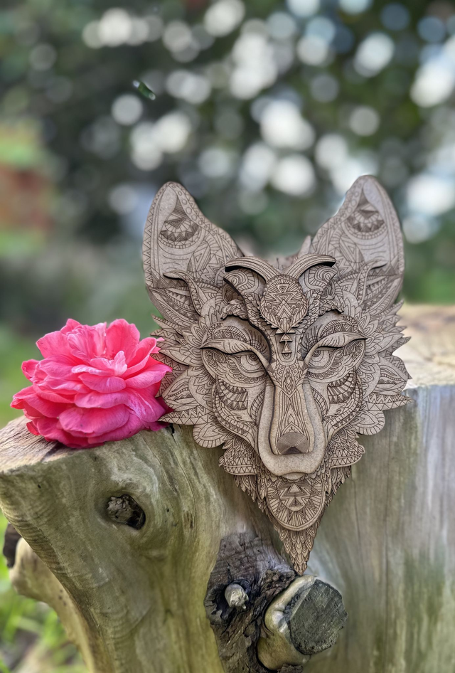 Tête de loup Mural Multicouche