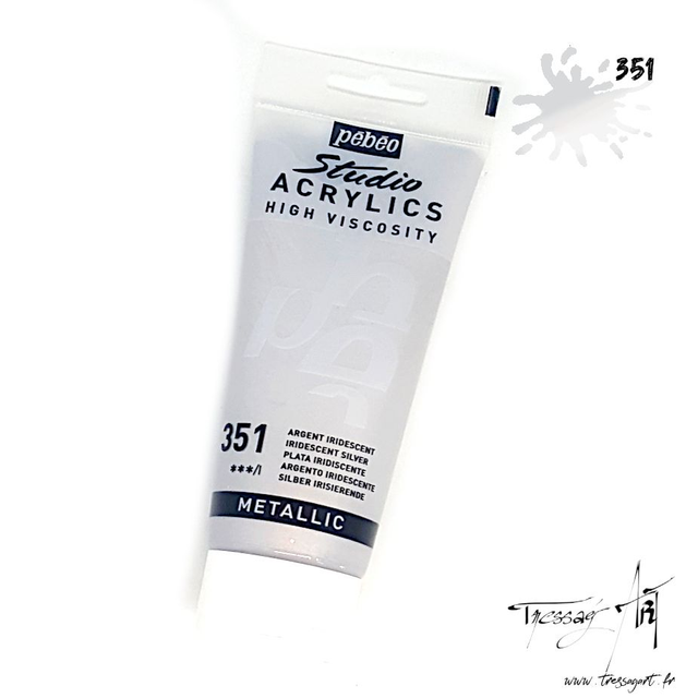 PEBEO - ACRYLIQUE 100ML - ARGENT IRIDESCENT- PB016351