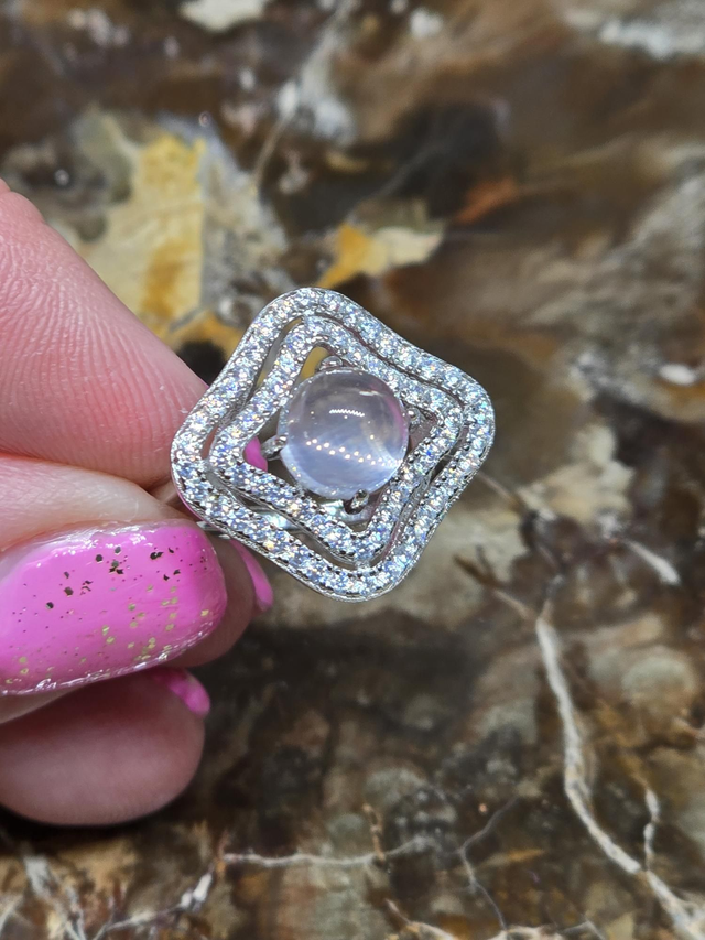 Bague Argent 925 et Quartz rose
