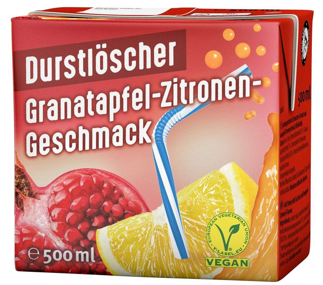 Durstlöscher Granatapfel-Zitronengeschmack Tetra 0,5l (12 x 0,5 L)